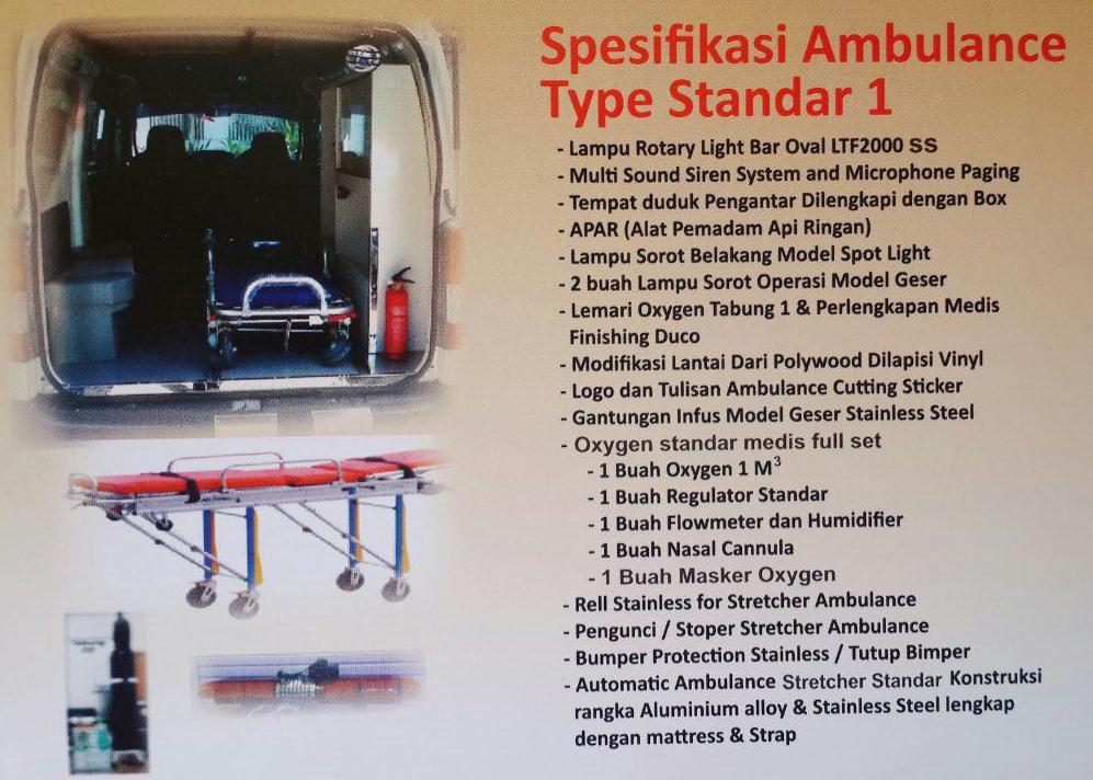 Spesifikasi Standar 1 Ambulance