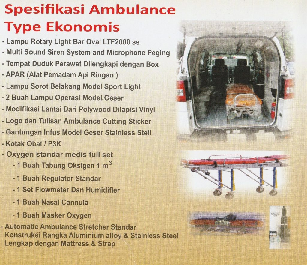 spesifikasi ambulance type ekonomi